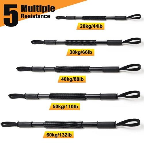 CALCHELE Power Twister Bar - Upper Body Exercise for Chest arm Workout Equipment, Strengthening Your Chest Workout, Shoulders,Biceps, Arms, Forearm Strengthener 20-88 LBS
