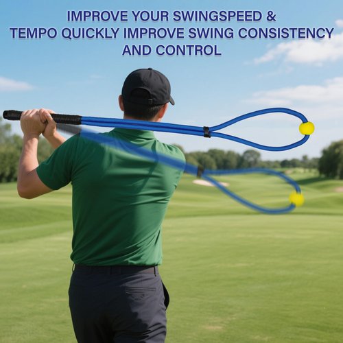 NGBHM Golf Rope Swing Trainer, Golf Swing Training Aid to Improve Speed, Accuracy, Rhythm, Flexibility and Strength, Portable Golf Training Tool for Indoor/Outdoor Practice