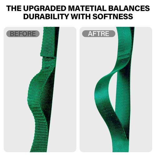 Green Multi-Loop Yoga Stretching Strap – Elastic Band for Pilates, Workout, and Flexibility Training