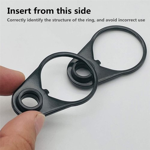 GGYOU 2pcs Two Point Sling Mounts Durable Heavy-Duty Sling Attachment Ring Black