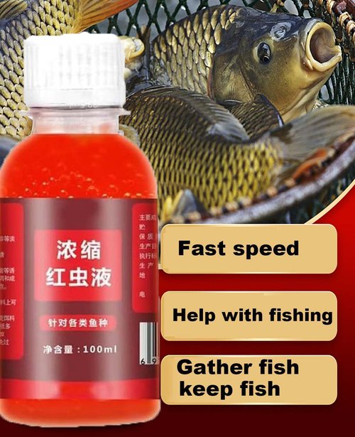 NGPCLYINYI 2PCS Red 40 Fishing Liquid, Red Ink Fishing,Fishing Bait,Red Fish attractants, Fishing Liquid Bait, Bait Fish Additive,Fish Lure Attraction Enhancer for Trout, Cod, Carp, Bass(100ml*2)