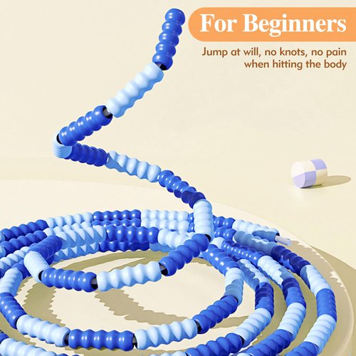 Beaded Jump Rope for Kids, Durable Shatterproof Skipping Rope, Adjustable Jump Ropes for 4 5 6 7 8 9 10 11 12