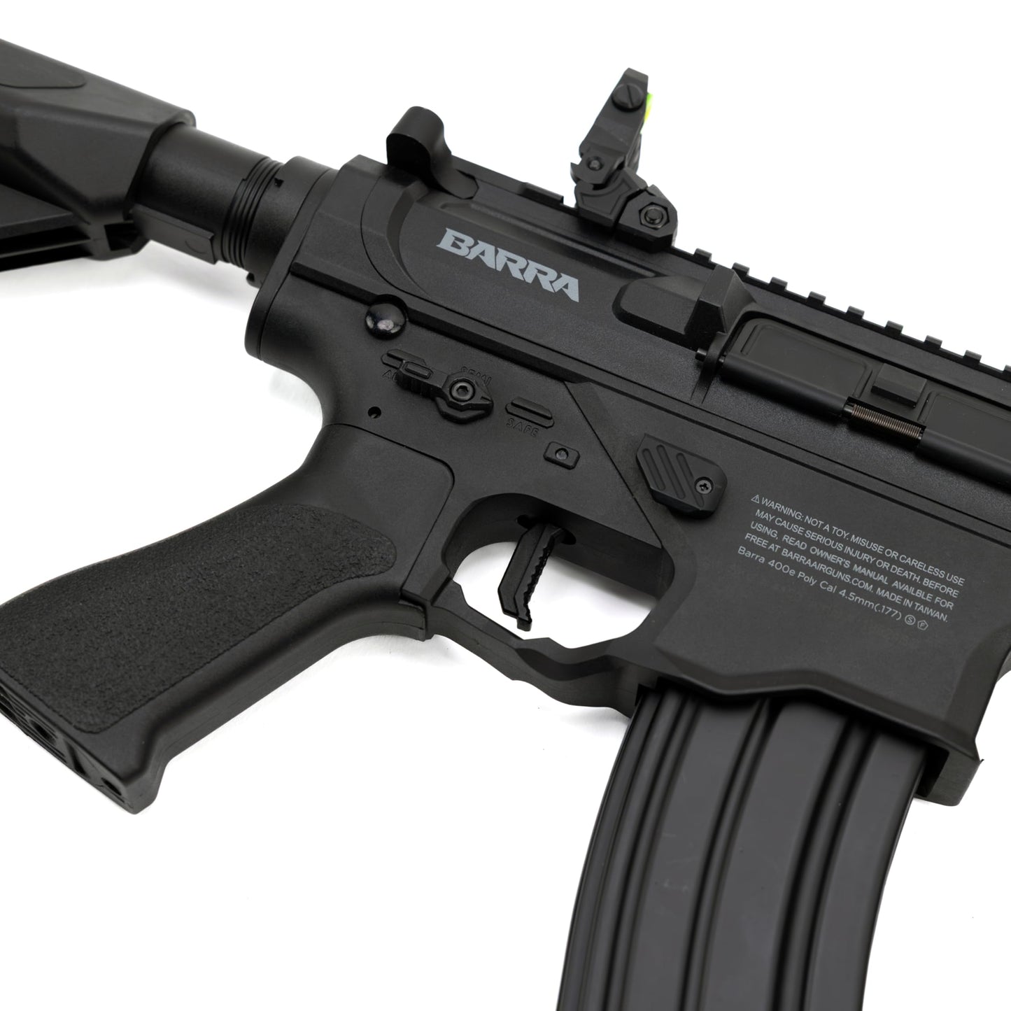 Barra Airguns 400e Gen 2 Polymer Full Auto Battery-Powered BB Gun Kit, Includes LiPo Battery and Charger, Fully Automatic Electric BB Rifle - 430 to 440 FPS