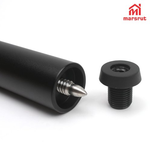 Marsrut Pool Cue Extension, Cue Sticks Accessories, Billiard Cue Extender Lengthening with Bump, Accessory Parts Supplies for Billards Pool Cue, Anti-Rust Aluminum Alloy (1pc, Black)