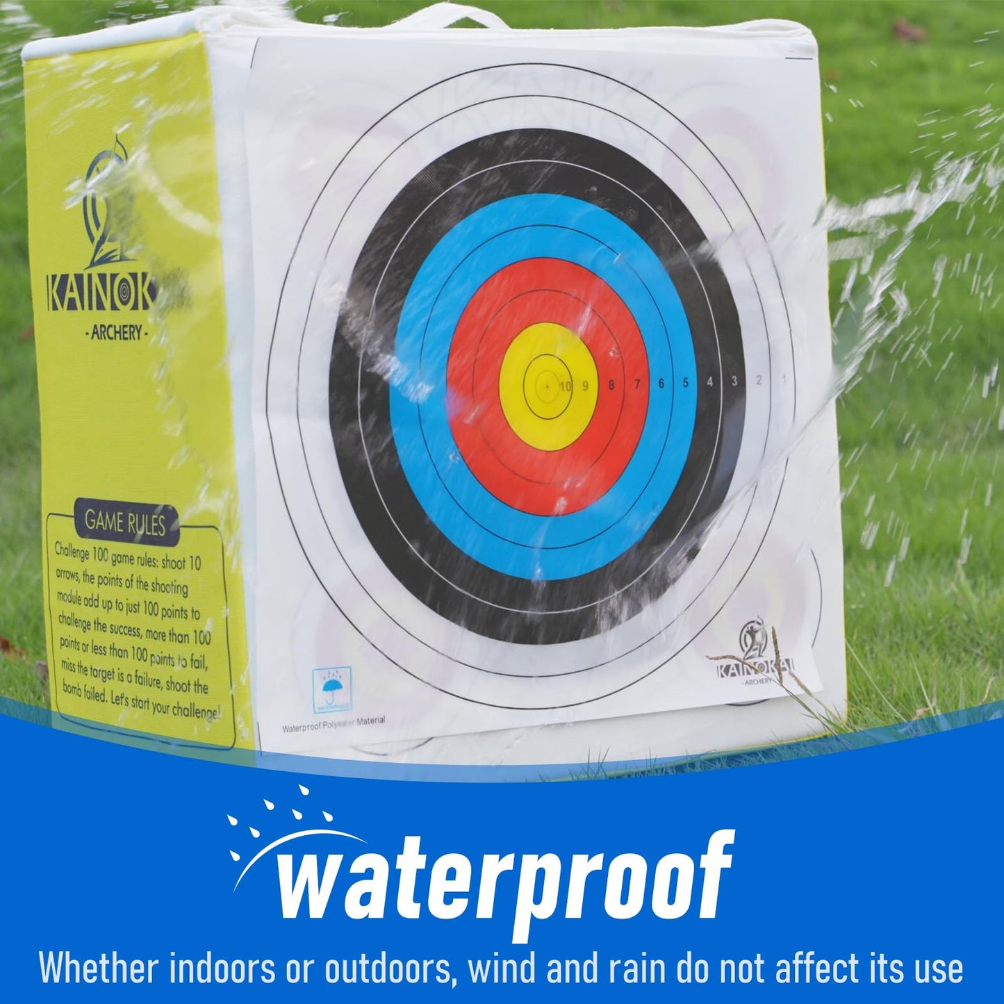 KAINOKAI Competitive Archery Targets Paper Compound Bow Target Paper 40cm/60cm/80cm (40cm/16in（10 Rings） 10PCS)