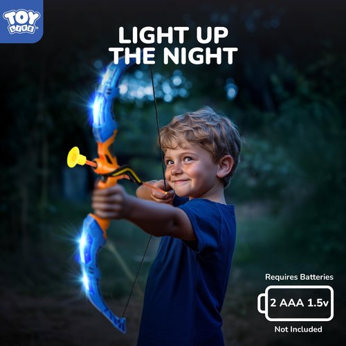 TOY Life 2 Pack Bow and Arrow for Kids 4-6 8-12, LED Archery Set, Bow and Arrow Set, Outdoor Games Outside Toys for Kids, Birthday Gifts for Boys