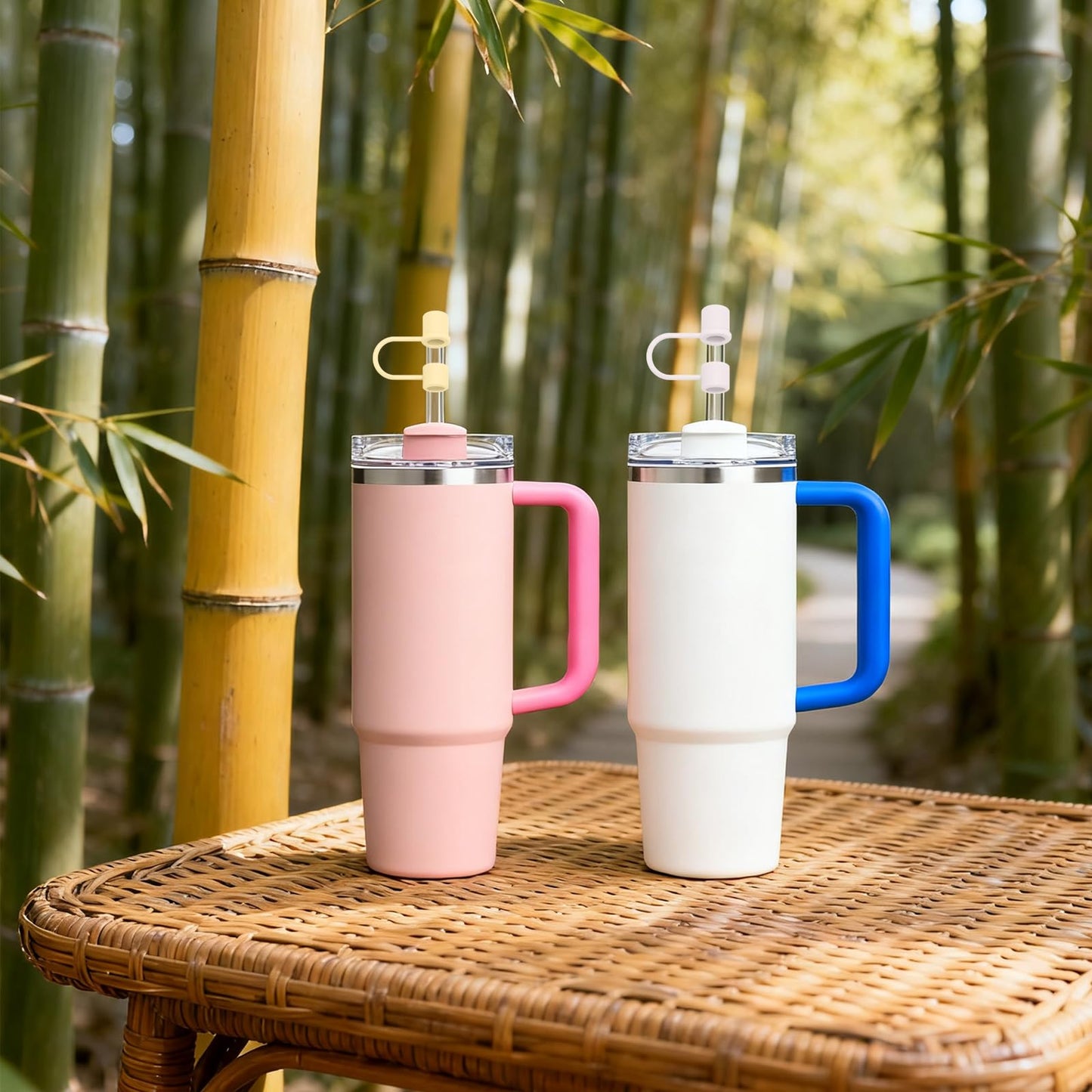 DEWJDFSC 6PCS Silicone Straw Covers Toppers Compatible with Stanley 30&40 Oz Tumbler Accessories Simple Straw Caps Reusable Lid Cover for Stanley Cup 10mm 0.4in Straws (Colorful 2)