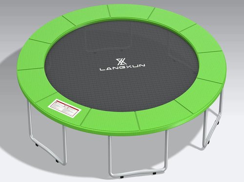 LANGXUN 10ft 12ft 14ft 16ft Trampoline Pad, Universal Trampoline Repalcement Safety Pad, Replacement Trampoline Parts, Waterproof Surround Spring Foam Cover for Round Frame Blue Black Pink Green
