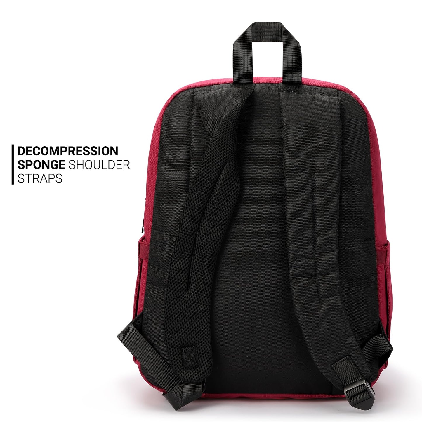 ZORFIN Black Backpack for School Work Travel: Water Resistant Backpacks for Men and Women - Lightweight Bookbag for Girls and Boys