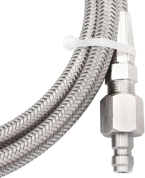 Paintball Filling Hose Whip Extension Stainless Steel Air Fill Station & Charging System with Quick Disconnect 60inch