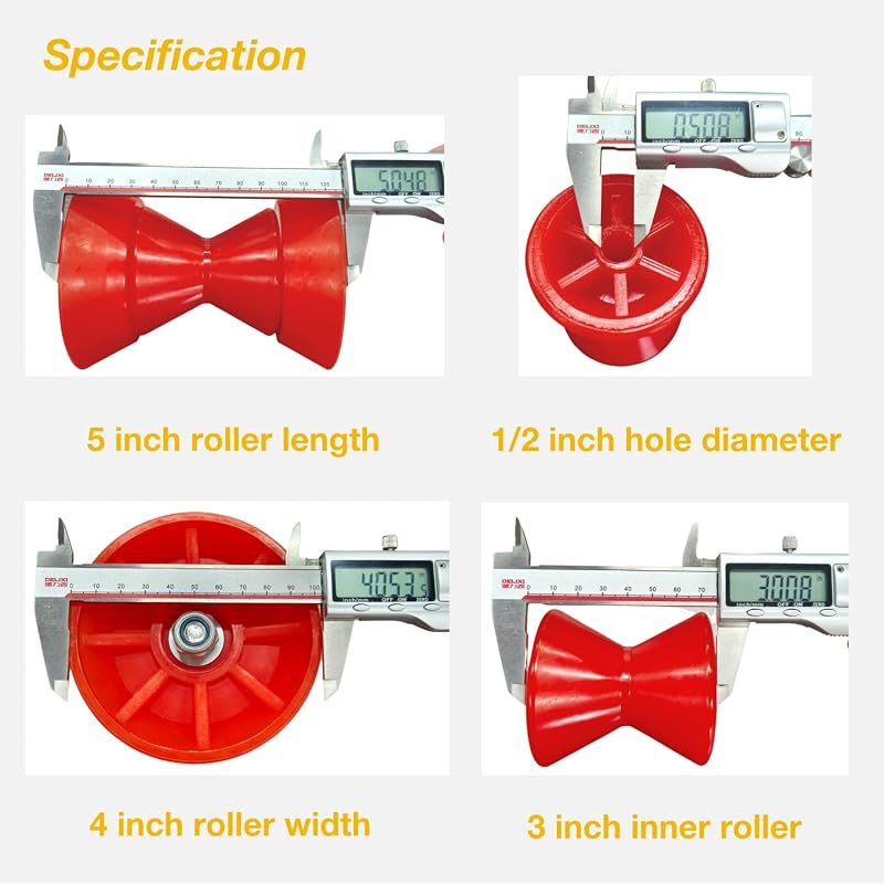 3 Inch Marine Boat Trailer Roller Assembly by 1/2" Mounting Hole