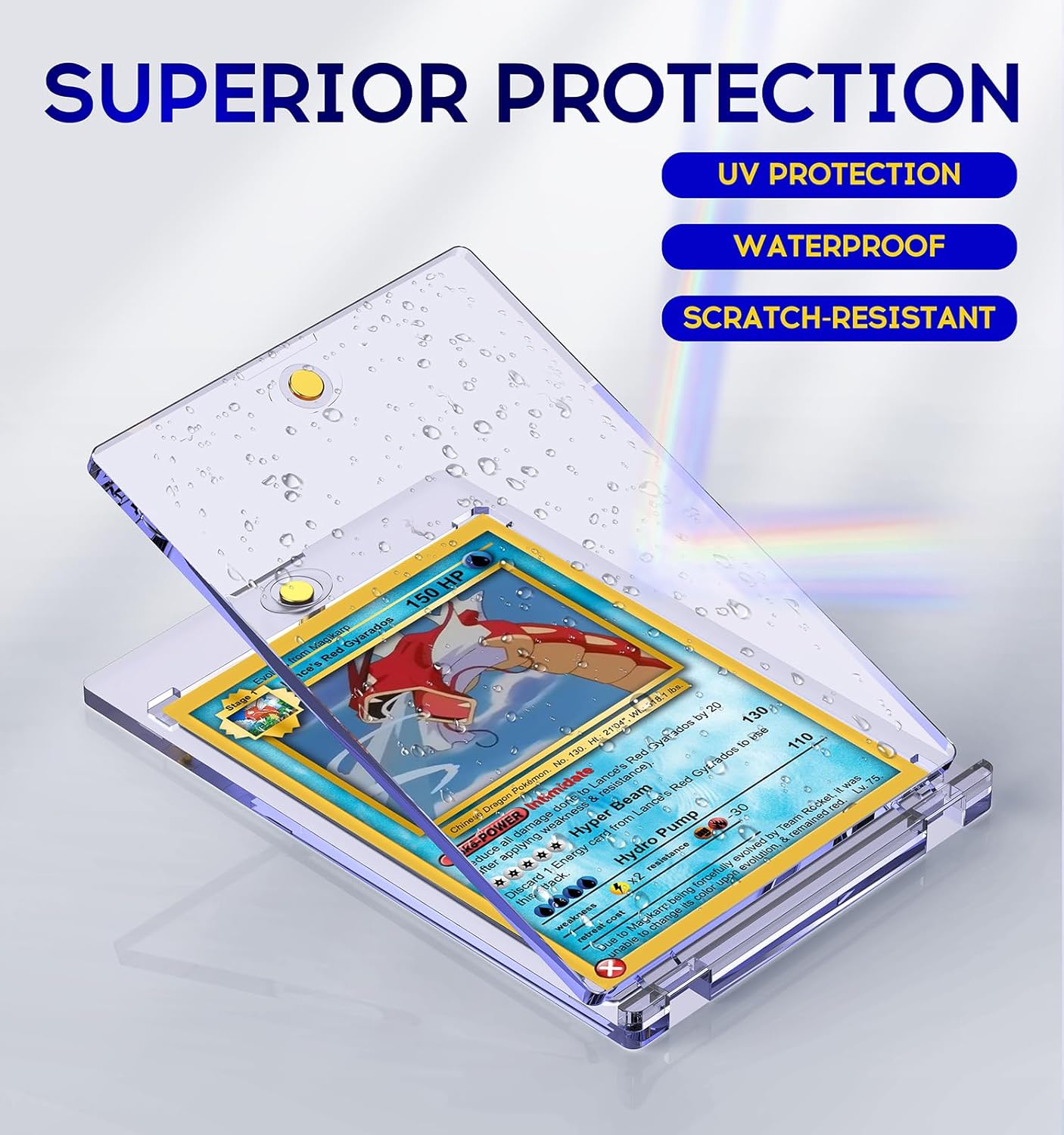 25ct Magnetic Card Holder, 35pt One Touch Card Holder, U-V Protectors Hard Plastic for Trading Cards, Magnet Case, Sports, Game, Football, Baseball Cards Holder