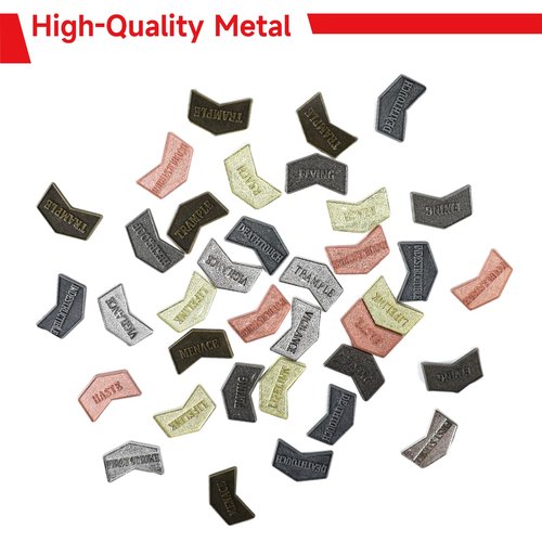 SIXPOINTS 44 Pieces Magic The Gathering Antique Metal Token & MTG Keyword/Counters Dice Setfor MTG CCG Card Gaming Accessories(44PCS-Keyword Counters & Dices Set)