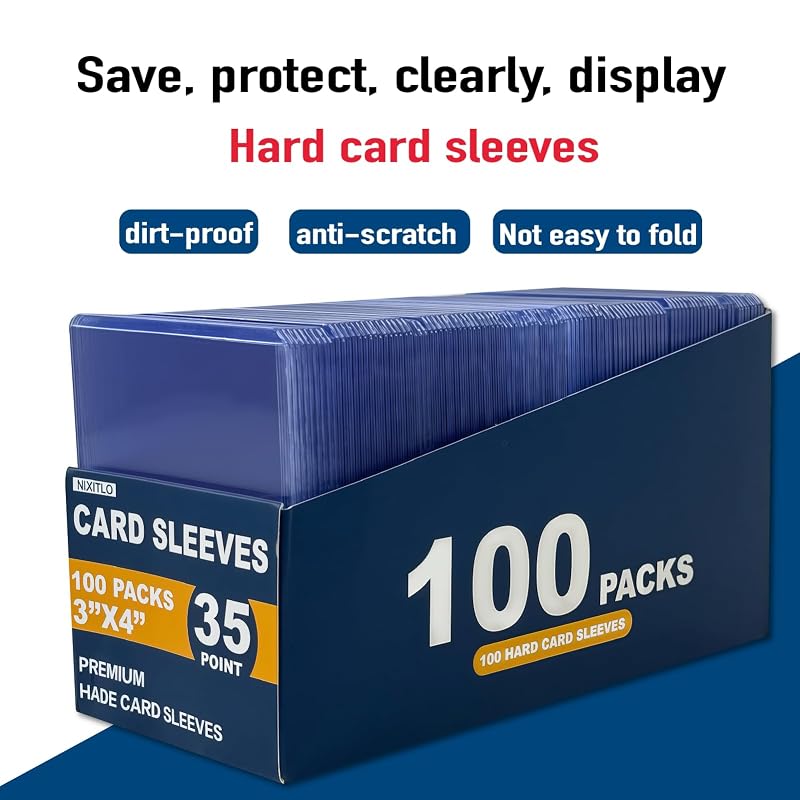 600 Hard Card Sleeves Toploaders for Cards - 3 x 4 Baseball Card Protection - 55pt Premium Top Loaders - 600 Count (Variation: 600 Hard Sleeves)