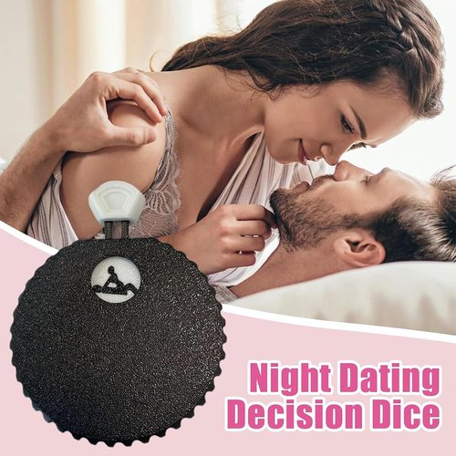 Couple Position Selector, 3D Printed Couple Position Selector Dice Game – Fun Date Night Spinner for Adults, Dice with 6 Dynamic Modes, Enhance Intimacy, Holiday Commemorative Gift (Black)