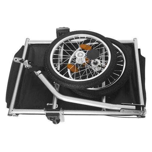 Heavy-Duty Bike Cargo Trailer with Removable Waterproof Cover, 88 lbs Capacity, 16" All-Terrain Wheels, Foldable Design for Camping, Groceries, Hauling – 27.2”L x 18.9”W Spacious Storage