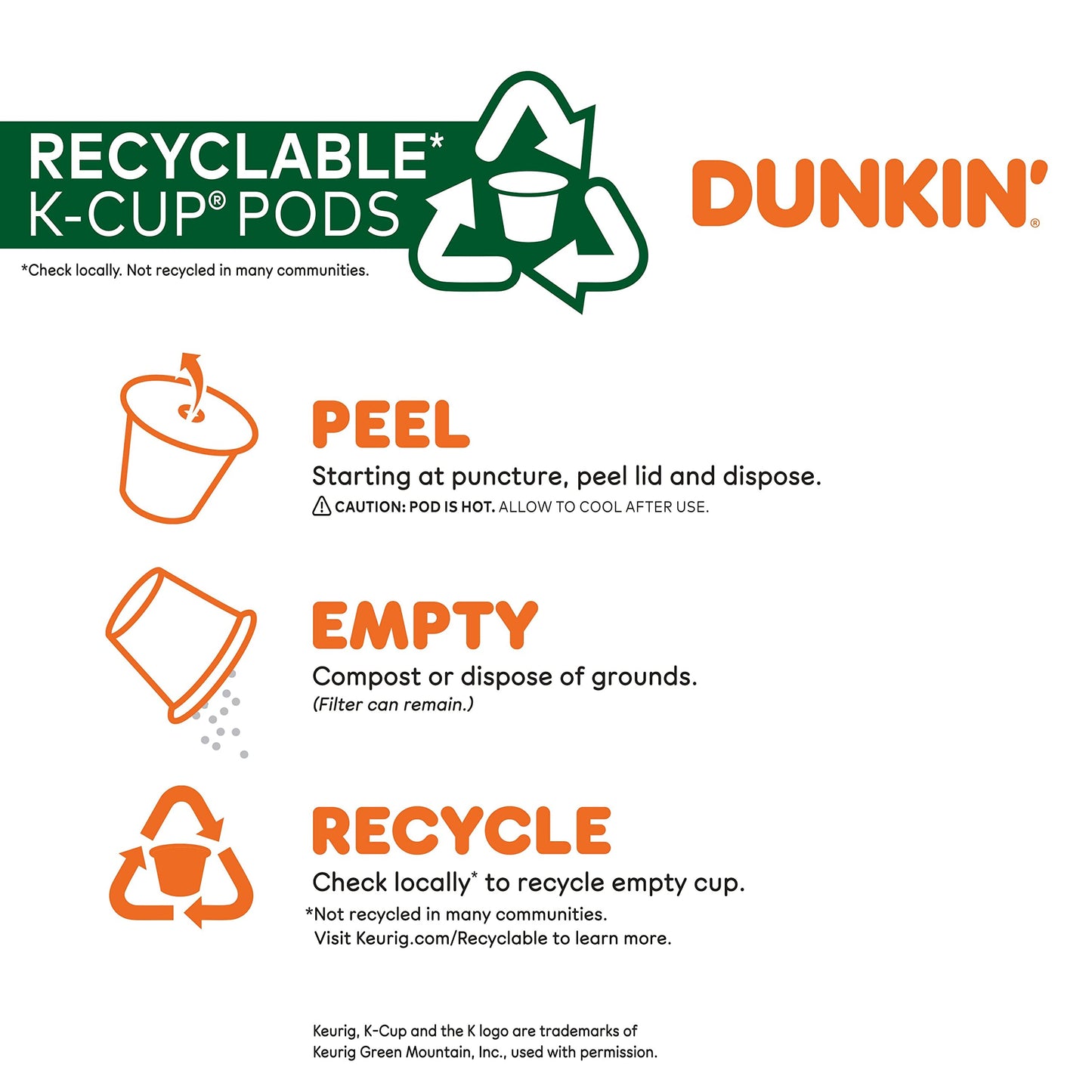 Dunkin’ Original Blend Medium Roast Coffee, Keurig K-Cup Pods, 60 Count