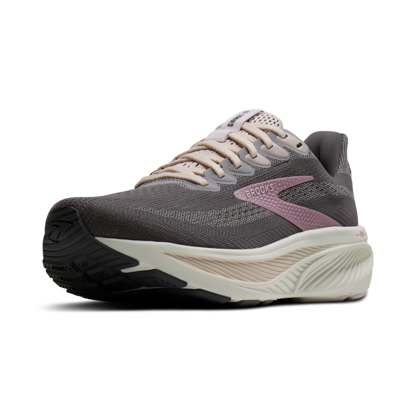 Brooks Women’s Ghost 17 Neutral Running Shoe - Poppy Seed/Pink/Bluewash - 5.5 Medium
