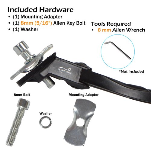 Lumintrail Center Mount Bike Kickstand - Fits 24-29 Inch Bicycles - Bike Kick Stands for Adult Mountain, Cruiser and Road Bike - Quick Adjust Height Kickstand