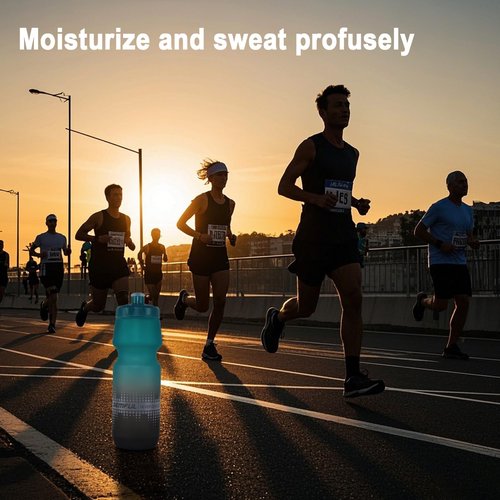 GEMFUL 2 Pack Bike Water Bottles 24oz Squeeze Cycling Drink Bottle BPA-Free Leak-Proof No-Sweat Grip for MTB Commuting Gym Road Bikes (Gradient Pink Blue+Grey)