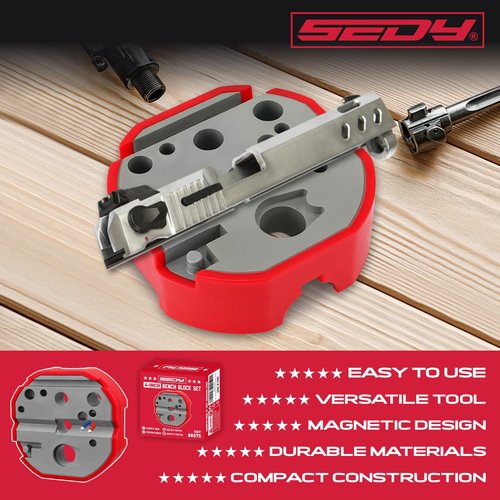 SEDY Universal Bench Block with Non-Marring, Magnetic Bench Block Armorers with Multi-Hole Slip-Resistant for Maintenance