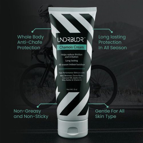 Chamois Cream Tube, Anti-Chafing Cream, Ultra Low Friction, Naturally Enriched