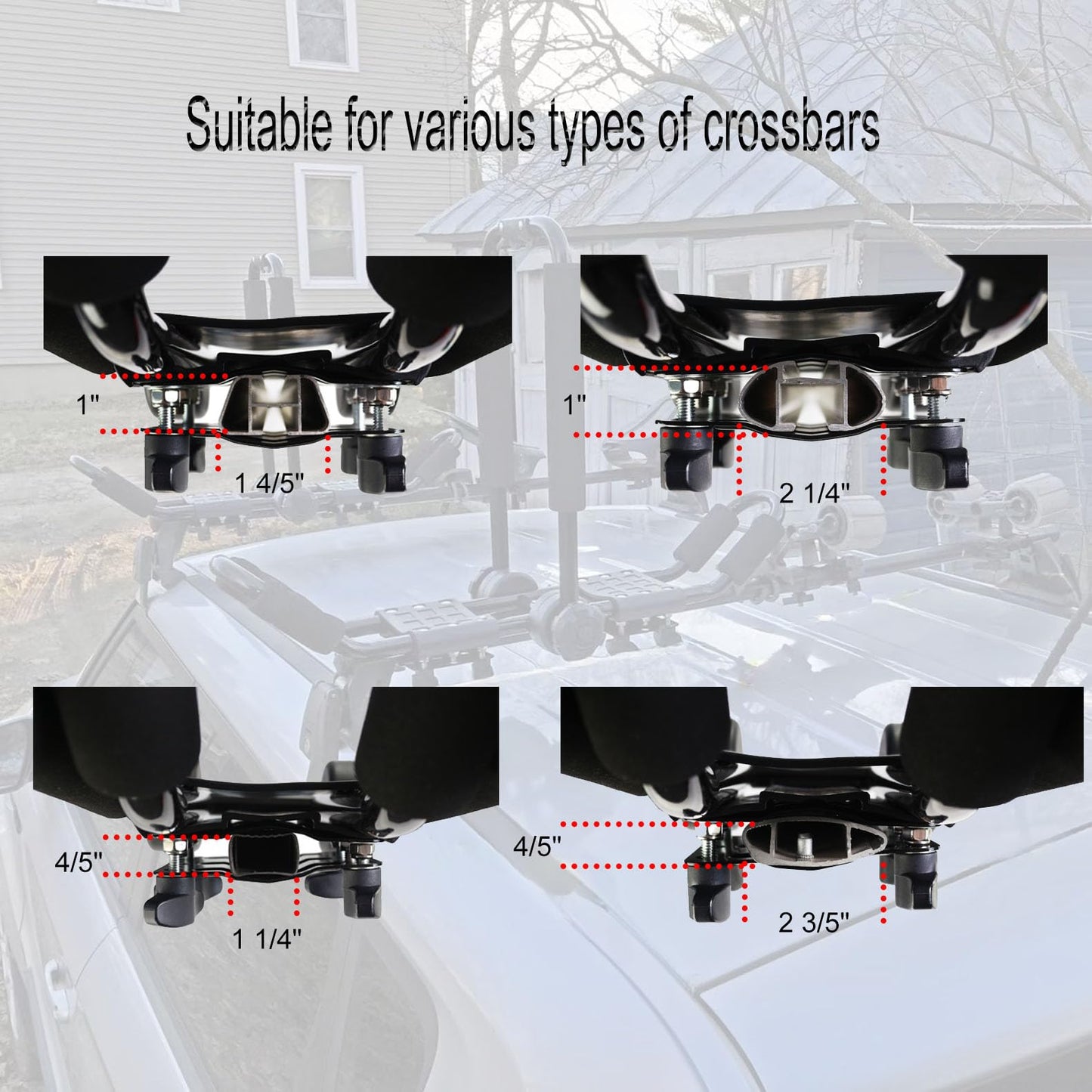 Folding Kayak Roof Rack J-Bar Adjustable