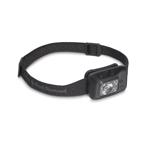 BLACK DIAMOND Spot 400-R Rechargeable LED Headlamp, Waterproof and Dimmable for Camping, Hiking, Running, Hunting, Work with Red Light Headlamp Mode, Graphite