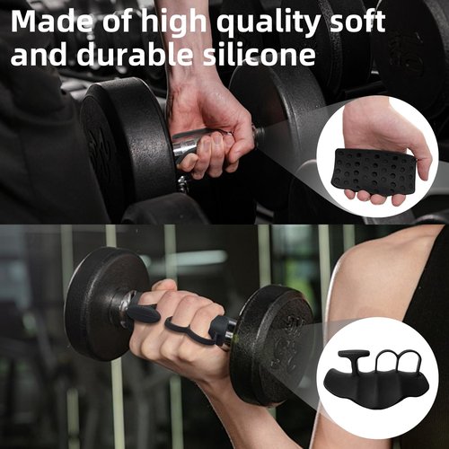 Anti-Slip Workout Grips, Ergonomic Silicone Hand Guard Grips for Palm Protection, Weightlifting, Pull-ups, Gym Training and Workouts for Both Men and Women