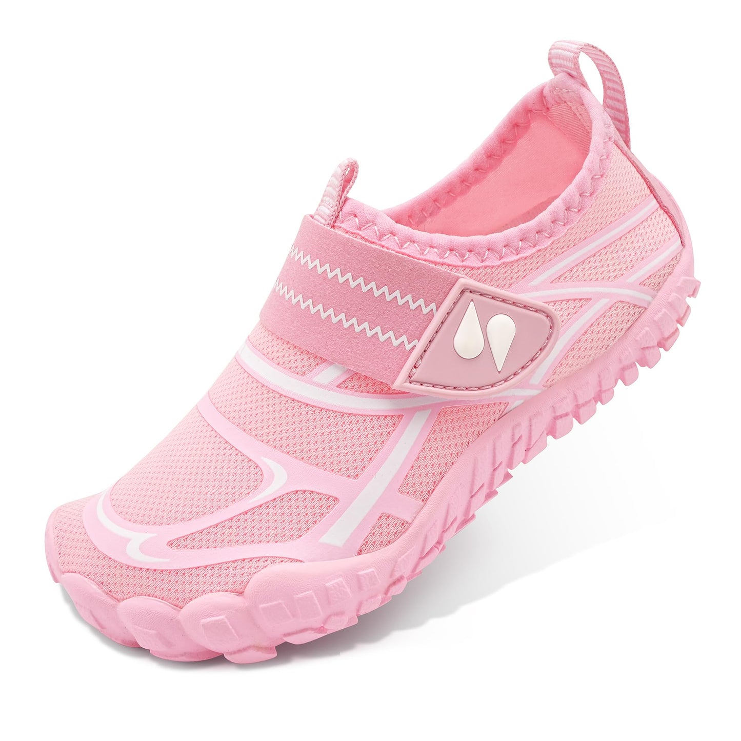 Stelle Kids Water Shoes Wide Toe Box Barefoot Quick Dry Non-Slip Aqua Shoes for Boys Girls Toddler Beach Swim Pool（Pink，13ML）