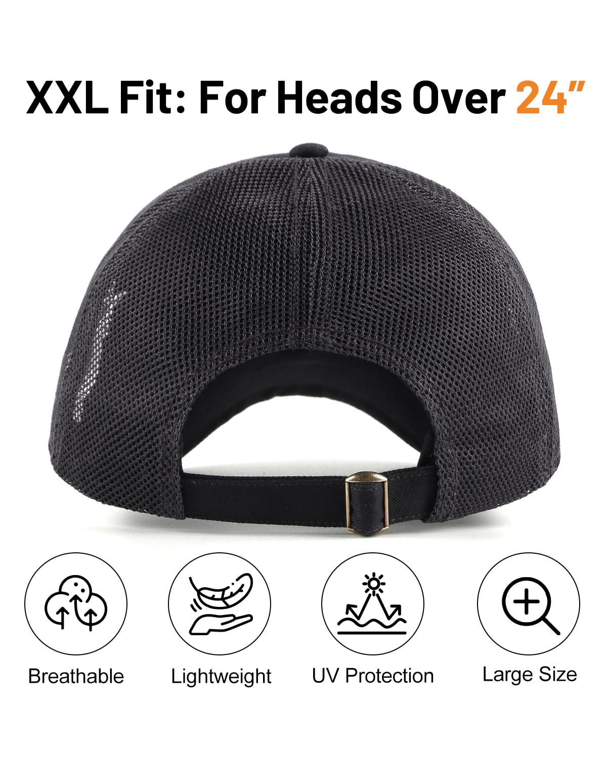 Zylioo Large Mesh Running Hat for Men,XL Breathable Baseball Cap for Big Heads,Lightweight Trucker Hats