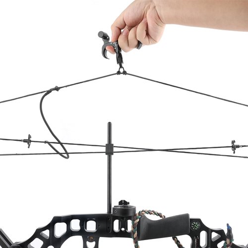 AMEYXGS Archery Bow Release for Compound Bows,Durable Aluminum 360° Rotate Caliper Thumb Release 3 Finger Release (Black)
