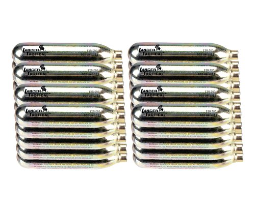 Lancer Tactical 40 Pack 12g CO2 Cartridges for Air Guns, BB Guns, Airsoft Pistols & Paintball Accessories