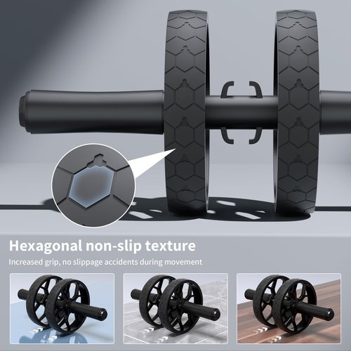 Ally Peaks Ab Roller Wheel with Adjustable Resistance，Automatic Rebound Abs & Core Workout Equipment for Beginners，All Levels & Post-Exhaustion Detachable Strength Training with Knee Pad.Ab wheel roller for men women