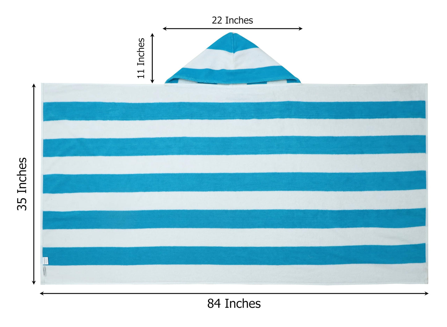 COTTON CRAFT Hooded Beach Towel for Adults - 100% Cotton XXL 35x84 Towel