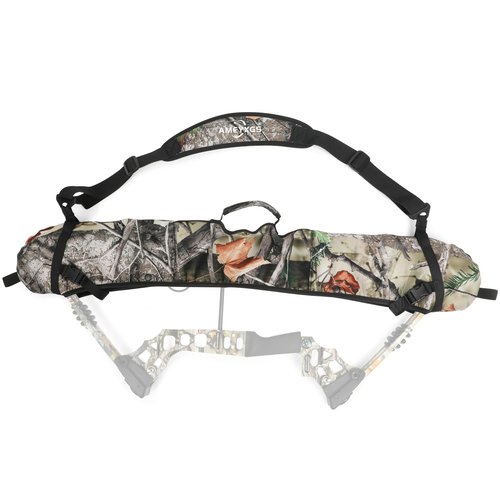 ZSHJGJR Archery Compound Bow Sling String Protector Compound Bow Cams Sling Case Carrying Shoulder Strap Holder Compound Bow Accessories for Outdoor Hunting (Camo-2)