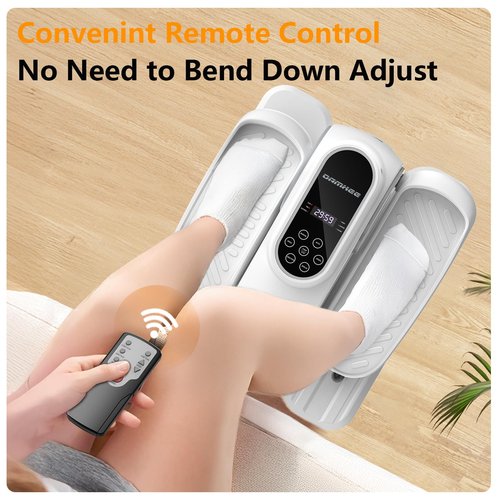 DamKee Under Desk Exercise Machine, Electric Leg Exerciser As Seen On TV, 12 Speed Foot Exerciser While Sitting for Seniors, Portable Mini Seated Pedal Exerciser for Home Office