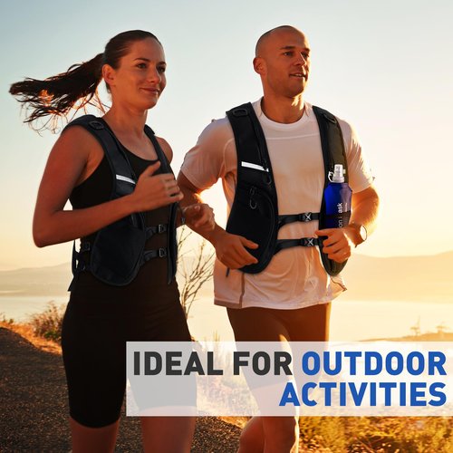 Sunnymove Running Vest with 500ml Water Bottle Reflective Hydration Water Vest with Soft Flask for Men Women Lightweight Breathable, Adjustable Chest Straps Marathon Accessories