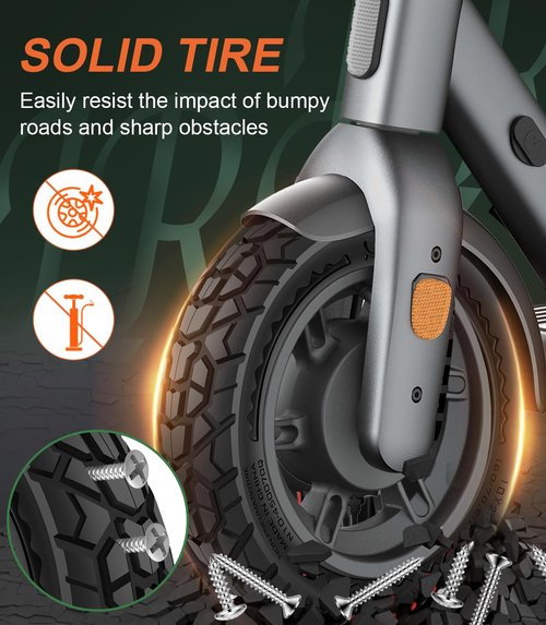 BANGTING 2PCS 60/70-6.5 Scooter Tire Tubeless, 10x2.5 inch Front or Rear Replacement Solid Tires, 10x2.5-6.5 Rubber Tire for Segway Max G2/G30/G30D/G30E/G30E/G30LP/G30D II/G30 Max (Black)