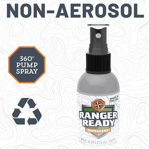 Ranger Ready Repellents Picaridin Insect Repellent Spray with Scent Zero - Mosquito Repellent and Tick Spray (3.4 oz., Pack of 2)