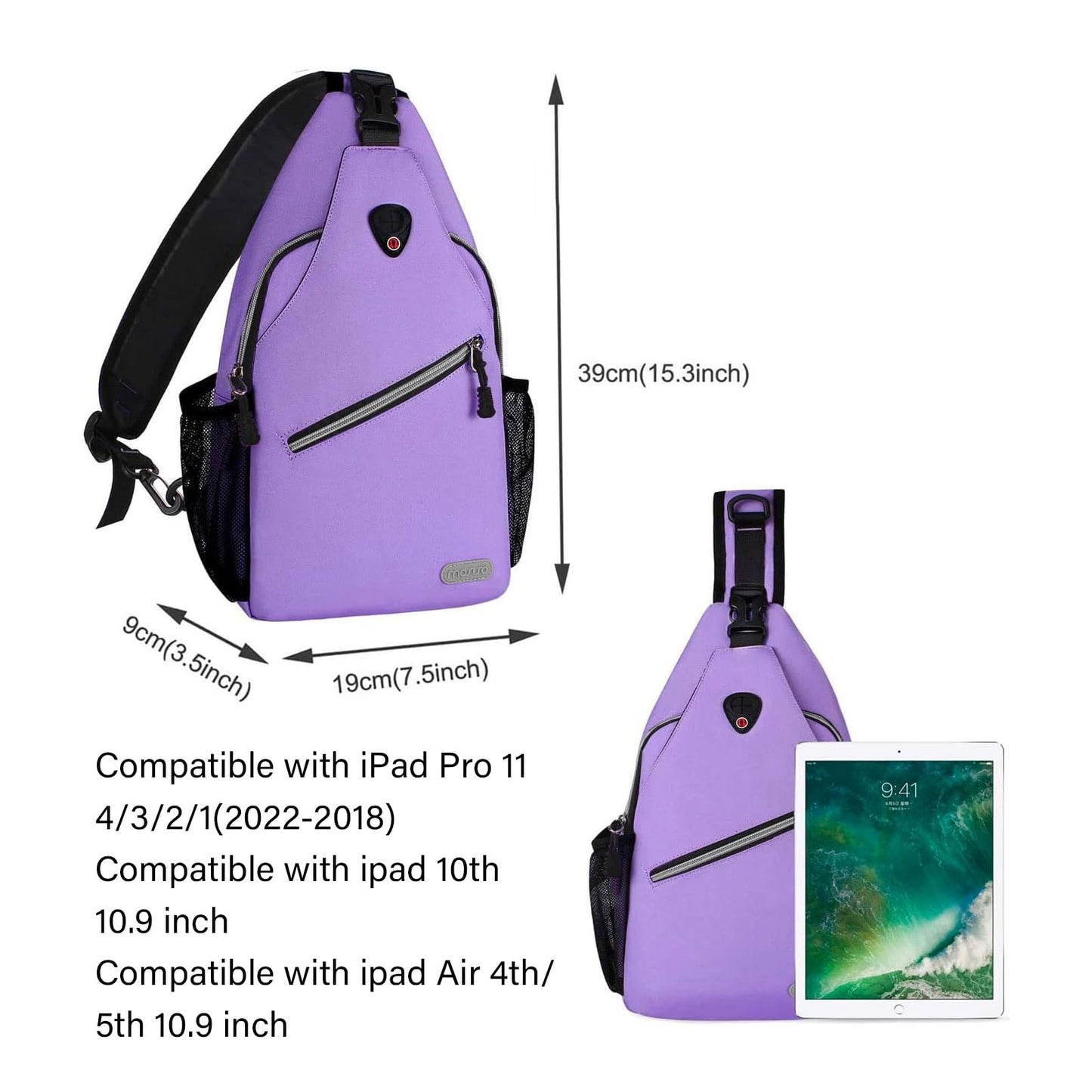MOSISO Small Sling Bag for Men, Crossbody Shoulder Chest Daypack Bag