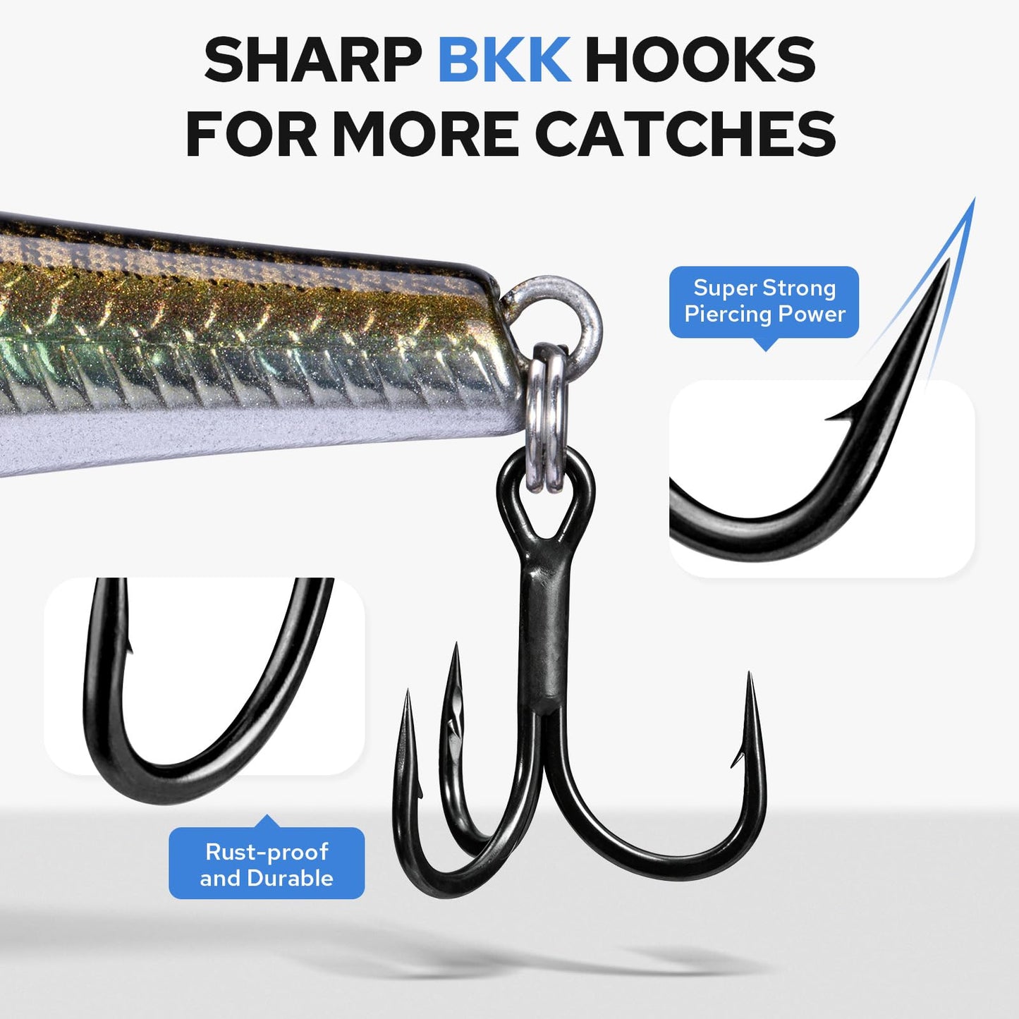 TRUSCEND Suspending Jerkbait Fishing Lures, Precision-Engineered Minnow with Sound, Flash & Irresistible Action, Cast Farther, Glow Brighter and Rattle Louder Jerkbaits for Bass Walleye Pike Catfish