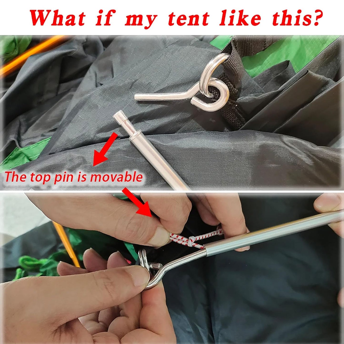 HipierFx Tent Pole Replacement 11.8 ft 13 ft 14.5 ft Aluminum Tent Rod 0.3 in Outdoor Camping Collapsible Tent Frame Repair Accessory (2 Pole, 11.8ft)