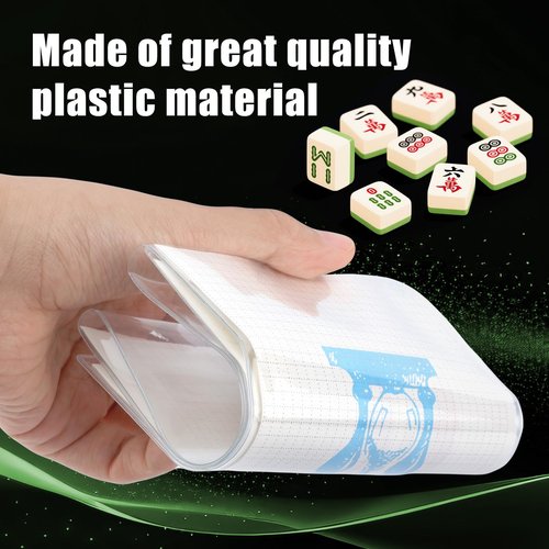 BOXOB Mahjong Card Protector Cover Holder, Transparent Large Plastic Mahjong Card Cover Durable Clear PVC Organizer for Mah Jongg Scorecard Sleeve Case Part Accessories & Gift