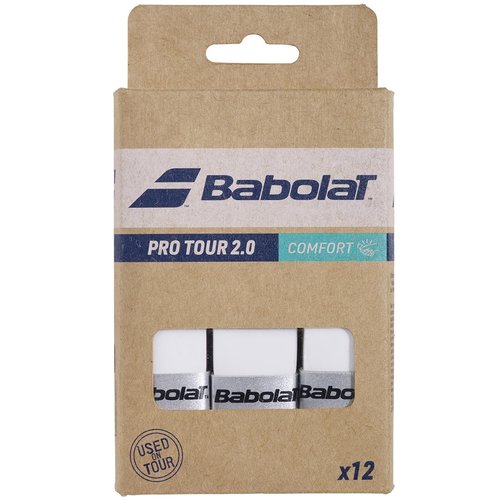 Babolat pro Tour 2.0 Comfort overgrip, 12 Grip, White