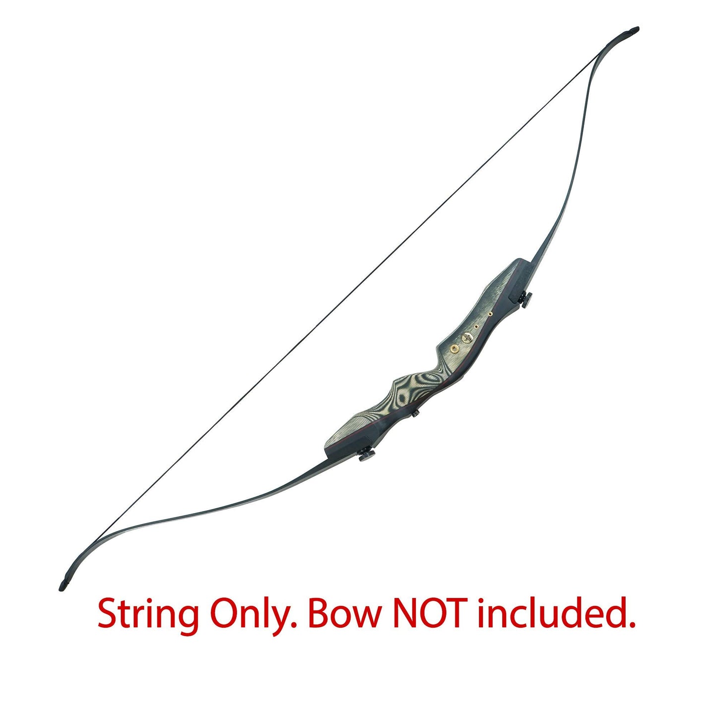 SAS Southland Archery Supply B-55 Dacron Replacement Traditional Recurve Bow String - Made in USA - 12, 14, 16 Strands - 44-70 in Sizes (AMO 50 in (Actual 46 in), Black 12 Strands (Bows Upto 40 lbs)