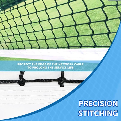 VANCL Tennis Net Outdoor Heavy Duty Professional Tennis Court Net Replacement Professional Tennis Net Nylon for Professional Tennis Courts [Includes 2 Fiberglass Dowels]