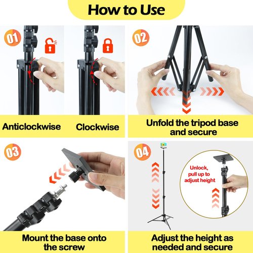 BQDQYBS Tripod Stand for Nex Playground Console, Perfect for Nex Playground Game System for Kids & Families, Adjustable Height Stable Holder for Viedo Games in Indoor & Outdoor