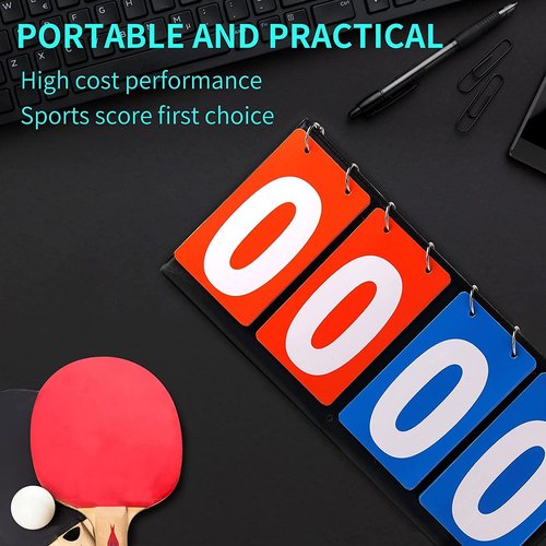 yiwoo Scoreboard Score Keeper,Volleyball Basketball Tennis Table Tennis Scoreboards(4-Digital)