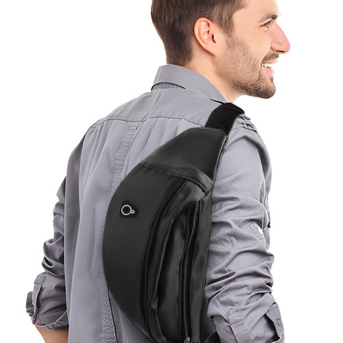 Frenou Fanny Pack For Women And Man Crossbody Bag Cross body Bag With Adjustable Strap For Travel Running Hiking Walking Workout Black